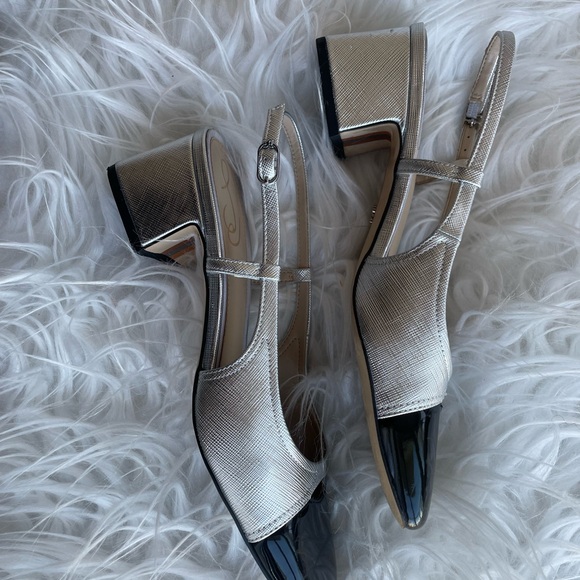 Like new Sam Edelman Tarra Slingback Heel Black/silver 7 but more 7.5 - Picture 4 of 7